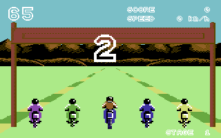 Enduro Racer screenshot 3 for Commodore 64